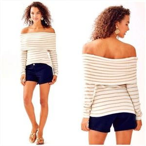 Lilly Pulitzer Christin Off-The-Shoulder Sweater M